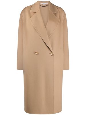 Stella McCartney oversized double-breasted wool coat - Brown