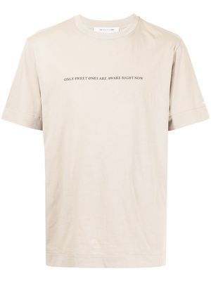 1017 ALYX 9SM slogan-print T-shirt - Neutrals