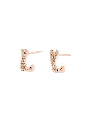 Dana Rebecca Designs Ava Bea 14kt rose gold diamond huggie earrings - Pink