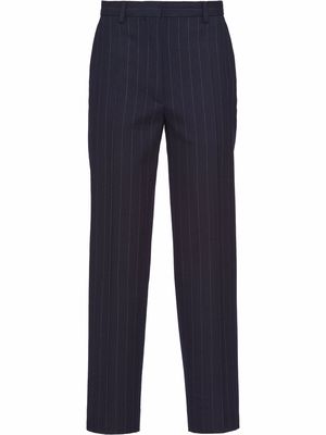 Prada pinstripe-pattern tailored trousers - Blue