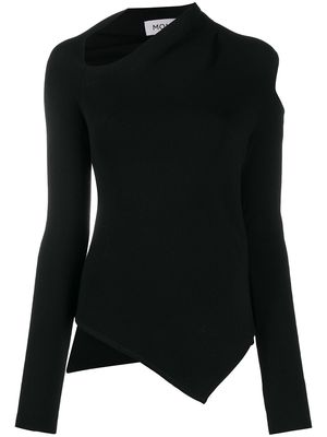 Monse asymmetric cut-out knitted top - Black