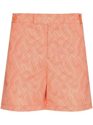 Frescobol Carioca graphic-print swim shorts - Orange
