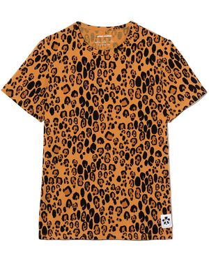 Mini Rodini leopard-print short-sleeve T-shirt - Neutrals