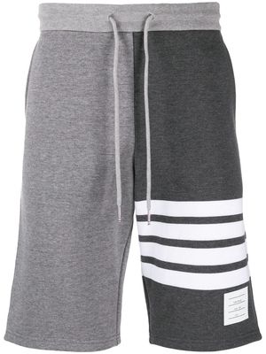 Thom Browne 4-Bar stripe tonal track shorts - Grey