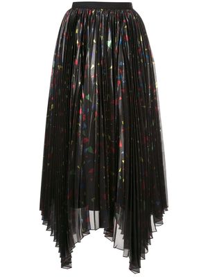 Semsem pleated asymmetric skirt - Black
