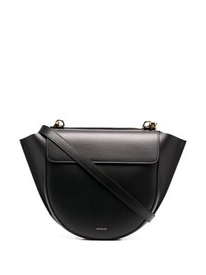 Wandler curved leather crossbody bag - Black