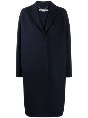 Stella McCartney concealed front fastening coat - Blue