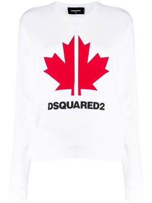 Dsquared2 Maple Leaf logo sweatshirt - White