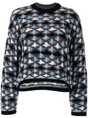 Ports 1961 textured-knit jumper - Blue