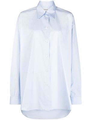 There Was One oversized poplin long-sleeve shirt - Blue