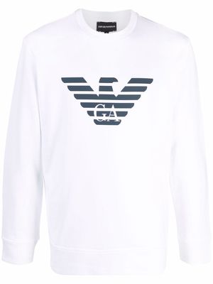 Emporio Armani logo-printed sweatshirt - White