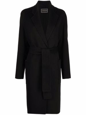 10 CORSO COMO belted single-breasted coat - Black