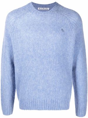 Acne Studios logo-stitching crewneck sweater - Blue