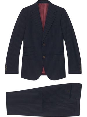 Gucci pinstriped two-piece suit - Blue