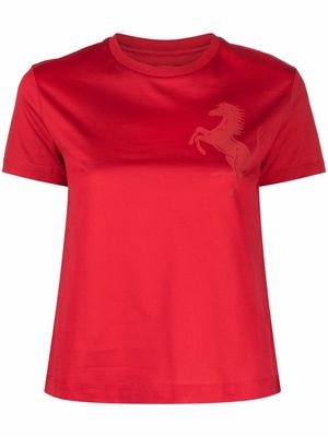 Ferrari micro horse logo T-shirt - Red