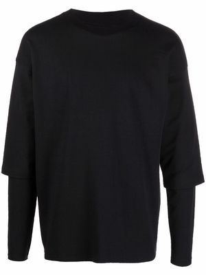 Alchemy layered cotton T-Shirt - Black