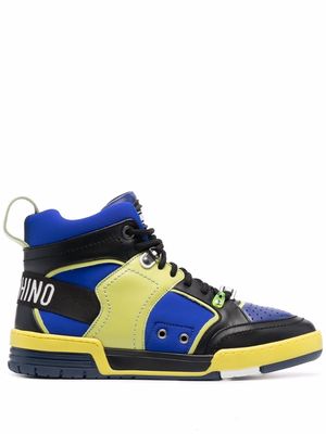 Moschino high-top lace-up sneakers - Blue
