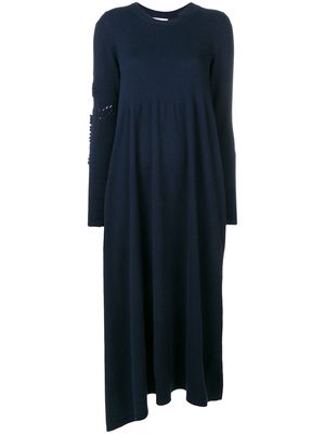 Barrie long sleeve knitted dress - Blue