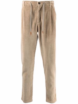 Eleventy drawstring corduroy trousers - Neutrals