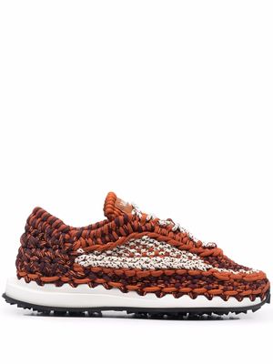 Valentino Garavani crochet low-top sneakers - Orange