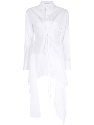 Yohji Yamamoto layered asymmetric shirt - White