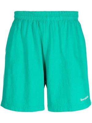 Sporty & Rich logo-printed track shorts - Green