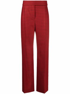 Alexandre Vauthier check-print wide-leg trousers - Red