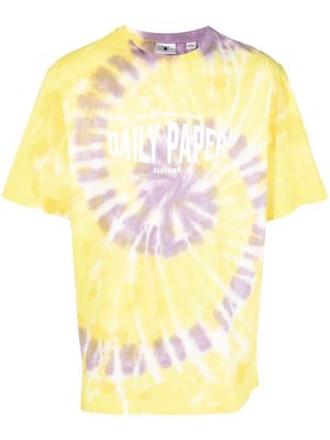 Daily Paper x Newseum tie-dye print cotton T-Shirt - Yellow