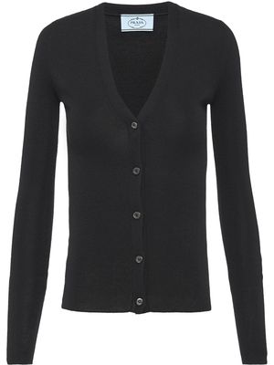 Prada V-neck buttoned cardigan - Black