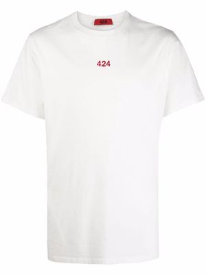 424 embroidered-logo crewneck T-shirt - White