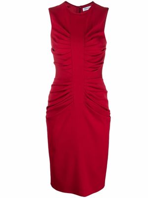 Christian Dior 2010s pre-owned ruched fitted dress - Red