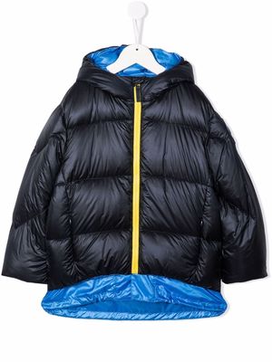Il Gufo hooded padded jacket - Blue