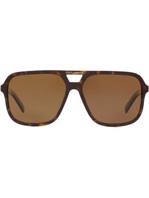 Dolce & Gabbana Eyewear Angel aviator-frame sunglasses - Brown