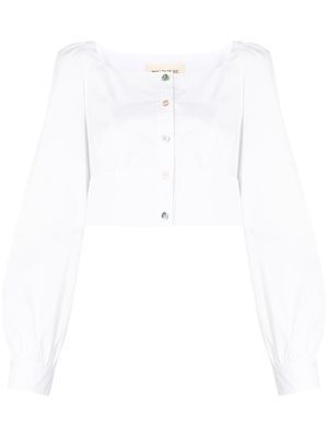 PortsPURE square-neck cotton shirt - White