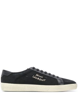 Saint Laurent logo-print low-top sneakers - Black