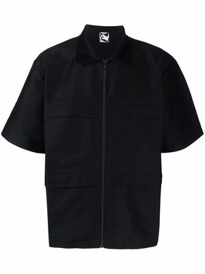 GR10K zip-up cotton shirt - Black