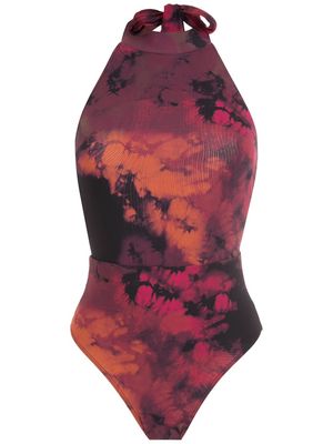 Osklen tie color halter neck swimsuit - Purple