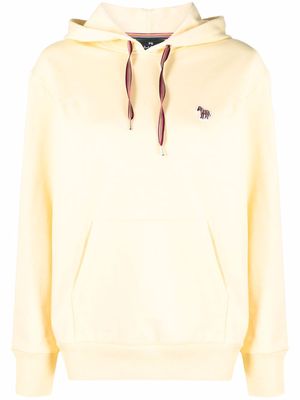 PS Paul Smith Zebra-motif organic-cotton hoodie - Yellow