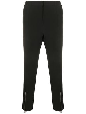 Alexander McQueen zip-detail straight-leg trousers - Black