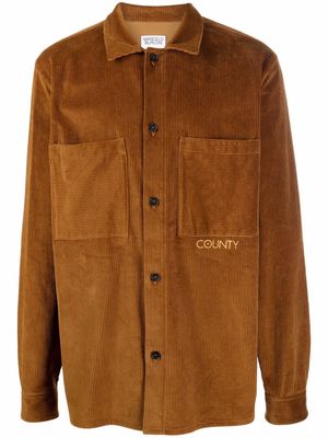Marcelo Burlon County of Milan corduroy long-sleeve shirt - Brown