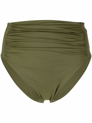 Self-Portrait ruched bikini bottoms - Green