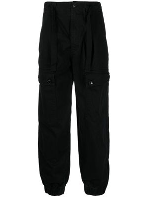 FIVE CM tapered cotton trousers - Black