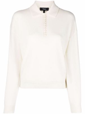 Theory cashmere-knit polo shirt - Neutrals