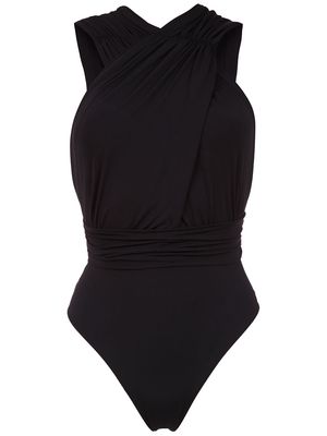 Brigitte ruched Talita swimsuit - Black