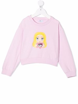 Chiara Ferragni Kids Chiara Mascot-motif sweatshirt - Pink