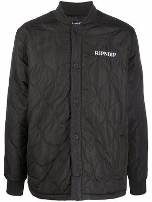 Ripndip logo-print hooded jacket - Black