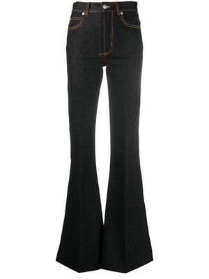Alexander McQueen high-waisted flared jeans - Black