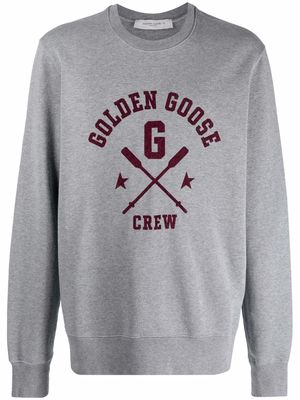 Golden Goose logo round neck sweatshirt - Grey
