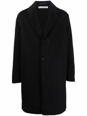 Acne Studios notched-lapels single-breasted coat - Black
