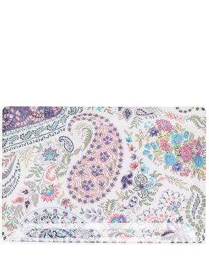 ETRO HOME paisley rectangular tray - White